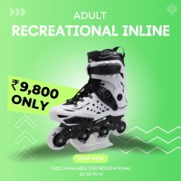 Adult Recreational Inline Roller Skates - White