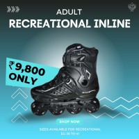 Adult Recreational Inline Roller Skates - Black